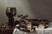 unknow artist Still life with a roemer and watch. Sweden oil painting artist